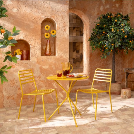 Żółte Krzesło Metalowe J-Line