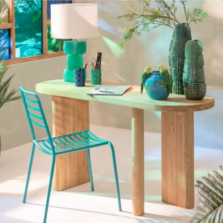 Turkusowe Krzesło Metalowe J-Line