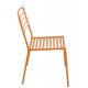 Pomarańczowe Krzesło Metalowe J-Line