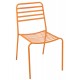 Pomarańczowe Krzesło Metalowe J-Line