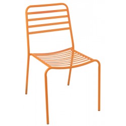 Pomarańczowe Krzesło Metalowe J-Line