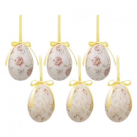 Zawieszki Wielkanocne Jajka 6 szt. F Clayre & Eef