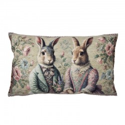 Poszewka Na Poduszkę Dekoracyjną z Królikami B Clayre & Eef