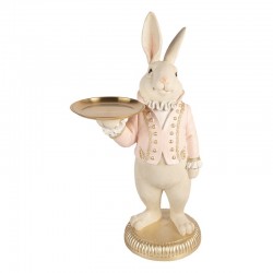 Duża Figurka Zając z Tacą A Clayre & Eef