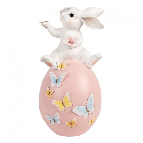 Figurka Ozdobna Królik Pastelowa Wielkanoc F Clayre & Eef