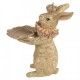 Figurka Złoty Zając z Tacą A Clayre & Eef