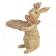 Figurka Złoty Zając z Tacą A Clayre & Eef