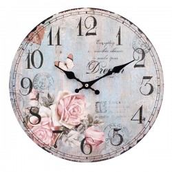 Zegar Retro Róże 1