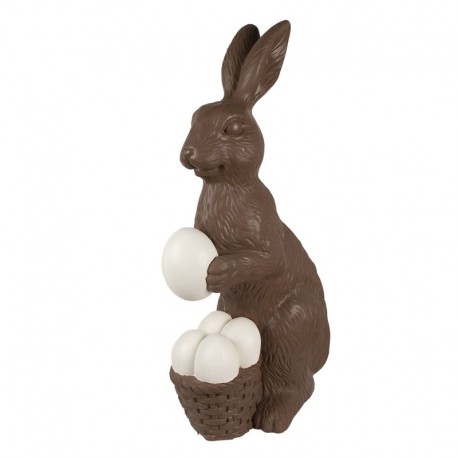 Duża Figurka Zająca Czekoladowa Wielkanoc 82 cm Clayre & Eef