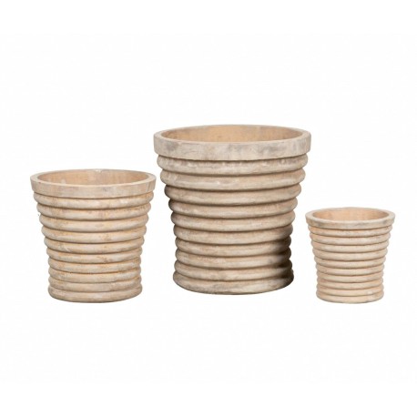 Donica Belldeco Garden Old White Prążki kpl. 3szt.