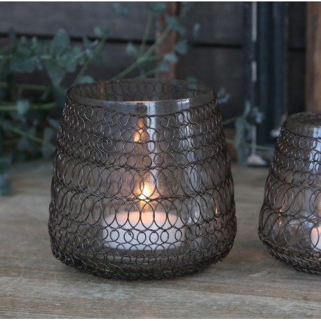 Lampion Metalowa Siatka Duży