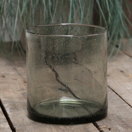 Szklany Lampion z Metalową Siatką Chic Antique A