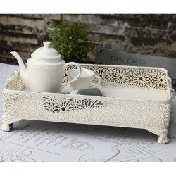 Duża Taca Metalowa Vintage Chic