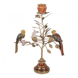 Świecznik Vintage z Papugami B Clayre & Eef
