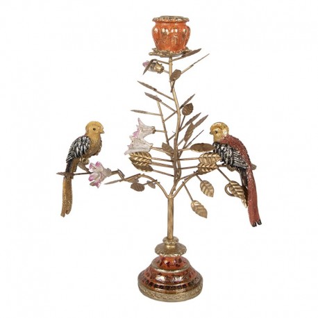 Świecznik Vintage z Papugami B Clayre & Eef