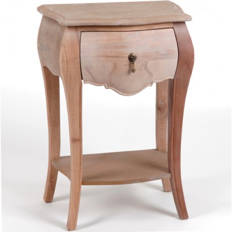 Brązowy Stolik Nocny Prowansalski Lilo