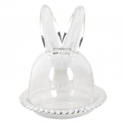 Szklany Talerzyk z Kloszem Zając Clayre & Eef