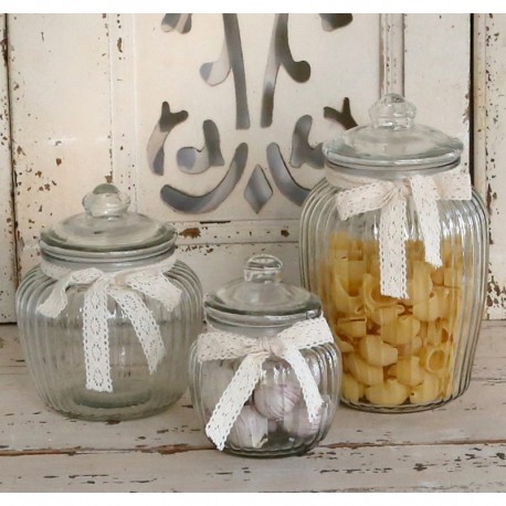 Szklany Pojemnik Ze Wstążką 1