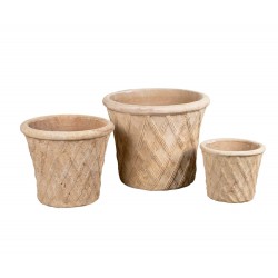 Donice Belldeco Garden Old Antique Choco 1A kpl. 3 szt.