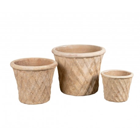 Donice Belldeco Garden Old Antique Choco 1A kpl. 3 szt.