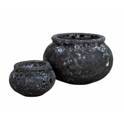 Donice Belldeco Garden Old Okrągła Black kpl. 2 szt.