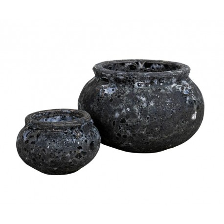 Donice Belldeco Garden Old Okrągła Black kpl. 2 szt.