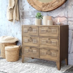 Metalowa Komoda Chic Antique Niska