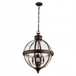 Lampa wisząca Adams - 4 źródła światła - Brytyjski brąz
