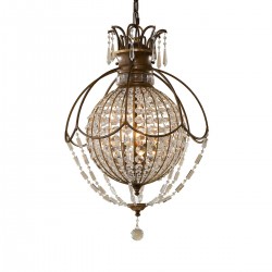 Żyrandol Bellini - 3 źródła światła - Oksydowany brąz, brytyjski brąz