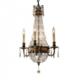 Żyrandol Bellini - 4 źródła światła - Oksydowany brąz, brytyjski brąz