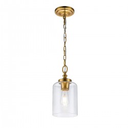 Lampa wisząca Hounslow - 1 źródło światła - Oksydowany mosiądz