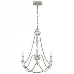 Żyrandol Maryville - 3 źródła światła - Przecierany szary