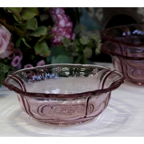 Miska Szklana Różowa