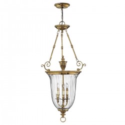 Duża lampa wisząca Cambridge - 3 źródła światła - Oksydowany mosiądz