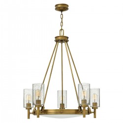 Żyrandol Collier - 5 źródeł światła - Klasyczny mosiądz