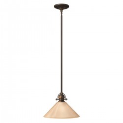 Mała lampa wisząca Mayflower - 1 źródło światła - Postarzany brąz - Wersja B