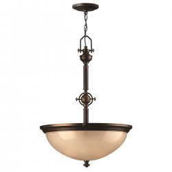 Lampa wisząca Mayflower - 3 źródła światła - Postarzany brąz