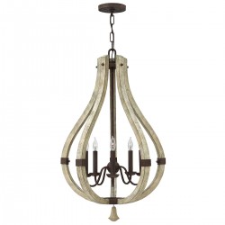 Żyrandol Middlefield - 5 źródeł światła - Rdzawe żelazo