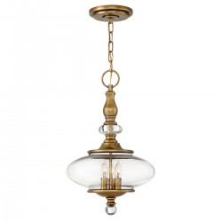 Lampa wisząca Wexley - 3 źródła światła - Klasyczny mosiądz