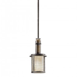 Mała lampa wisząca Ahrendale - 1 źródło światła - Antyczne żelazo