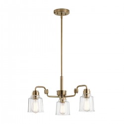 Żyrandol Aivian - 3 źródła światła - Postarzany mosiądz
