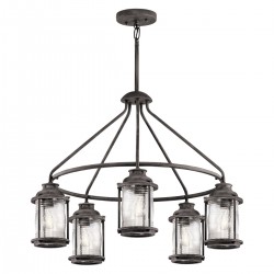 Żyrandol Ashland Bay - 5 źródeł światła - Postarzany cynk