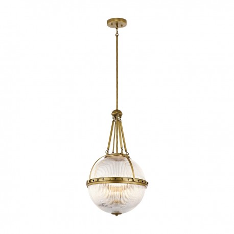 Lampa wisząca Aster - 3 źródła światła - Naturalny mosiądz