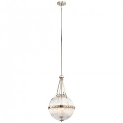 Lampa wisząca Aster - 3 źródła światła - Polerowany nikiel