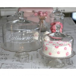 Szklana Patera z Kloszem Provence Chic 1