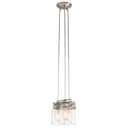 Lampa wisząca Brinley - 3 źródła światła - Szczotkowany nikiel