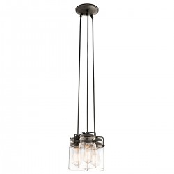 Lampa wisząca Brinley - 3 źródła światła - Postarzany brąz