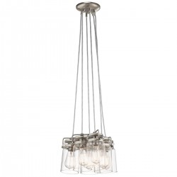 Lampa wisząca Brinley - 6 źródeł światła - Szczotkowany nikiel