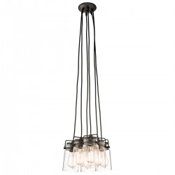 Lampa wisząca Brinley - 6 źródeł światła - Postarzany brąz