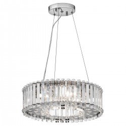 Lampa wisząca Crystal Skye - 6 źródeł światła - Chrom